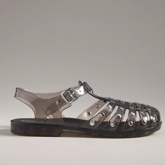 Anthropologie Ellery Transparent Sandals with Silver Accents - Picture 5 of 7